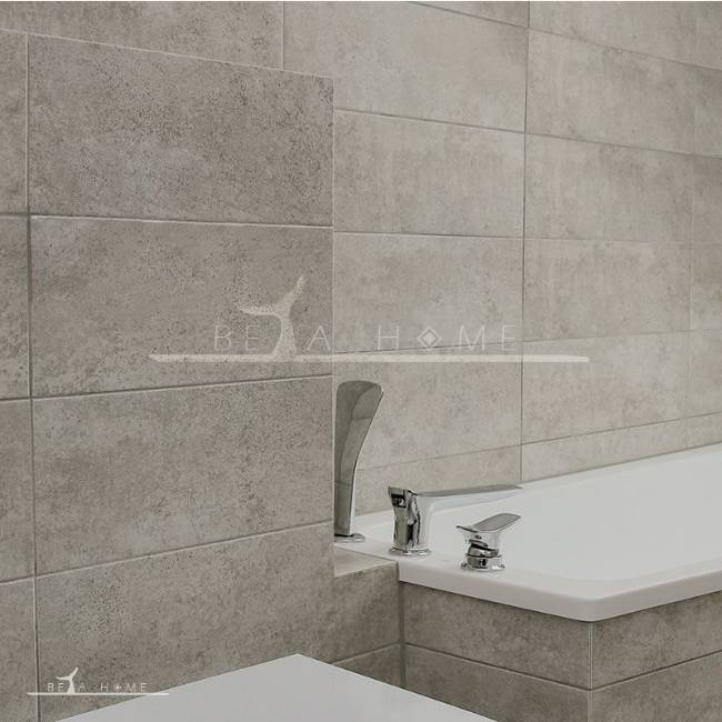 Beautiful bathroom with amatis limestone effect tile