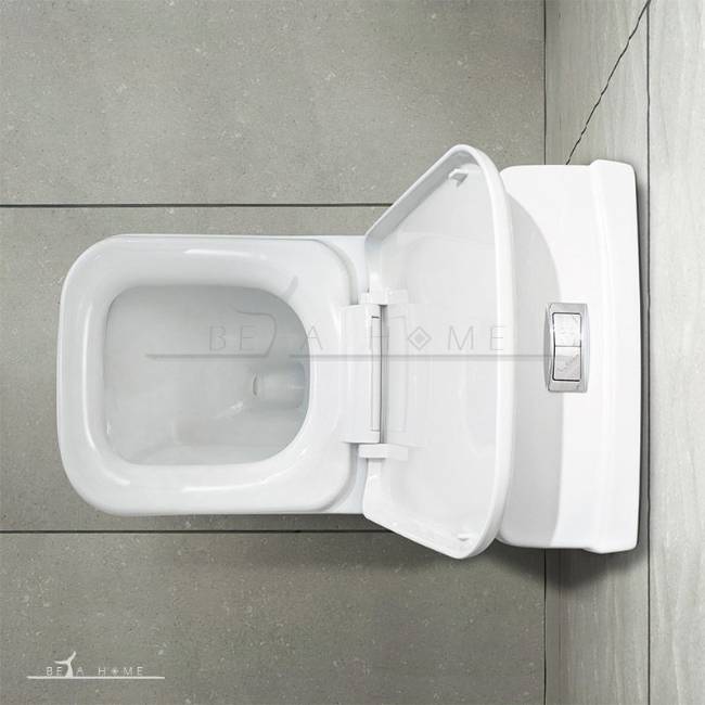 Morvarid crown toilet top view open seat