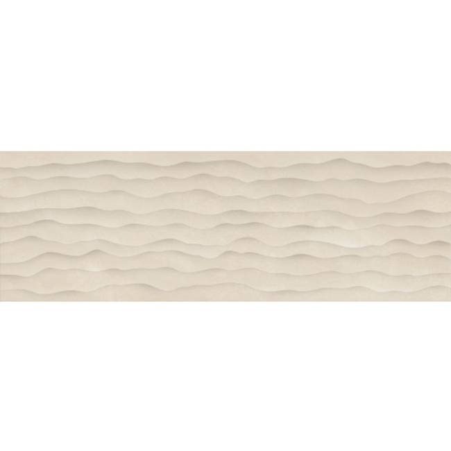 Titan rustic wavy textured feature tile in ivory
