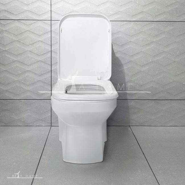 Morvarid sanitary yaris toilet front view seat open