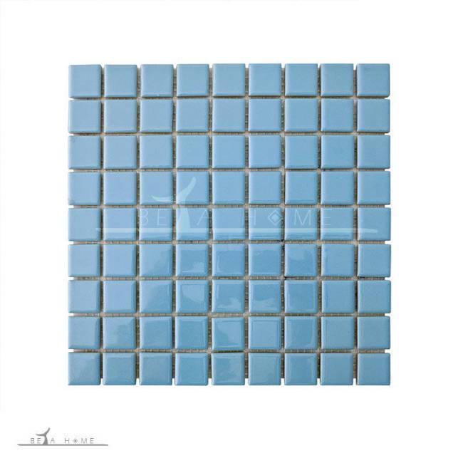 Light Blue glazed porcelain mosaic tiles