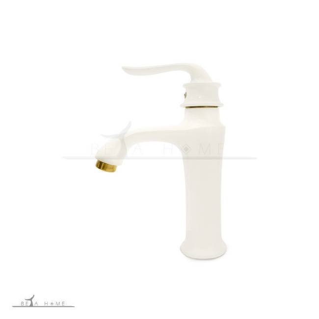 Behrizan Persia white and gold bathroom sink faucet
