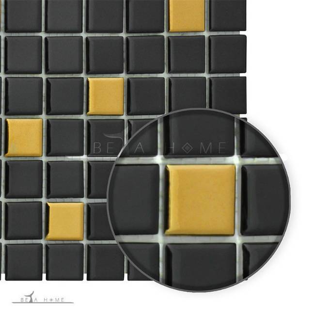 Luxury gold and black Porcelain Mosaic Mix