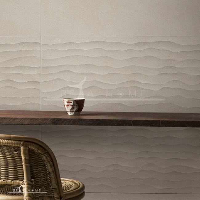 Titan rustic wavy textured ivory bathroom tile