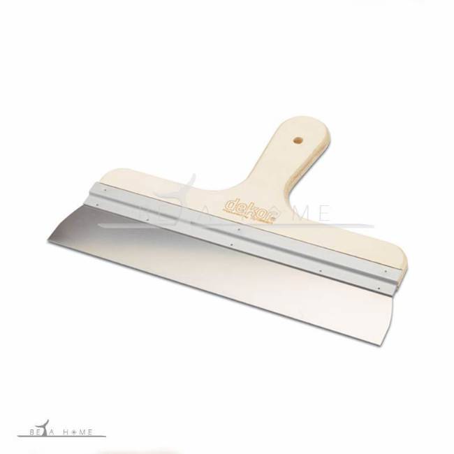 Dekor tools Curved handle spatula with wooden handle