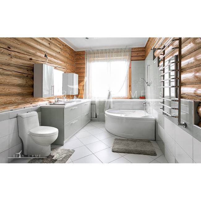 Beautiful bathroom set with silvia corner bath santa sink and vista toilet