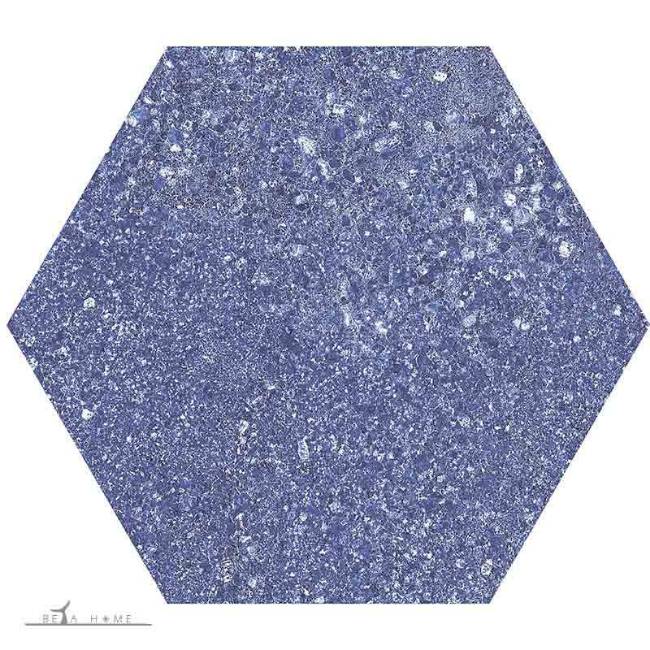 Geo blue hexagon tile