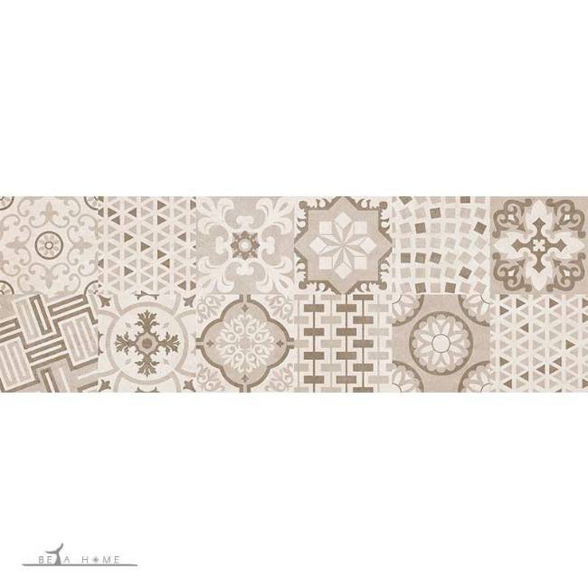 Lino light beige decorative pattern tile 90 x 30