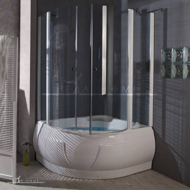 Viola Jacuzzi corner bath with shower panels