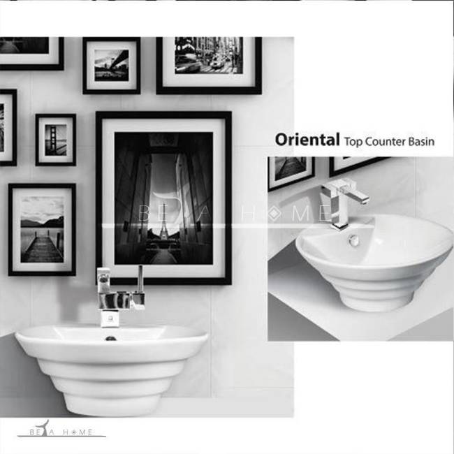 Beautiful Oriental designer bathroom sink counter top