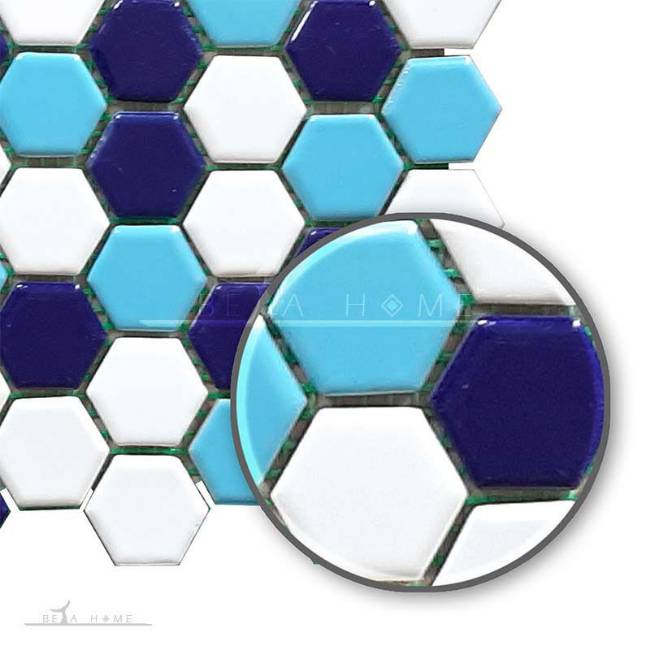 Artema olympic mix hexagonal porcelain mosaic tiles