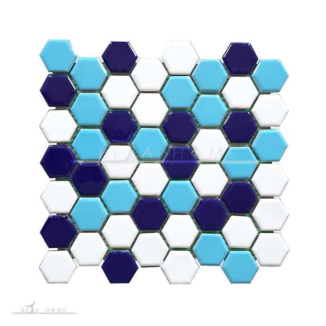 Artema olympic blue mix hexagonal tiles