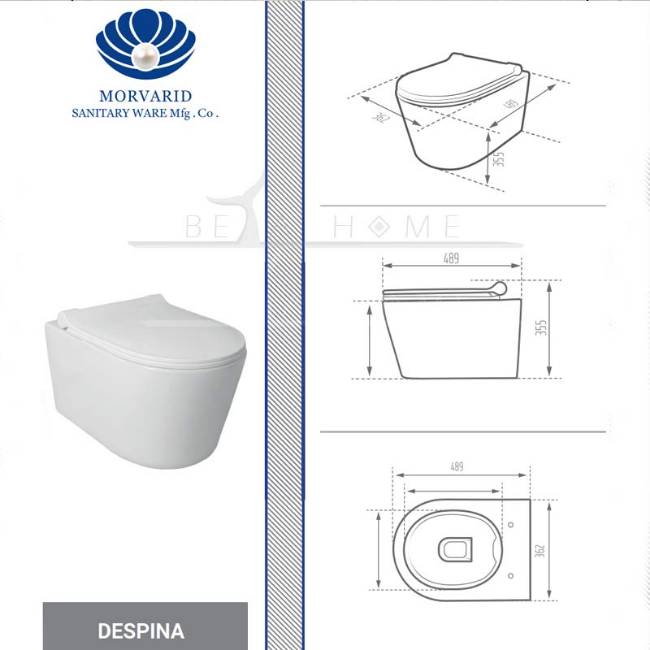 Despina wall mount toilet dimensions