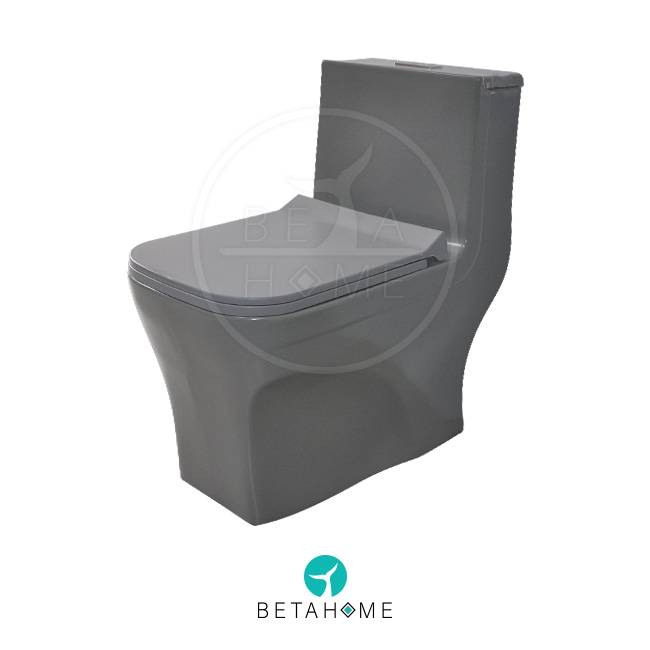  Glazed Gray Mega Morvarid Square Toilet